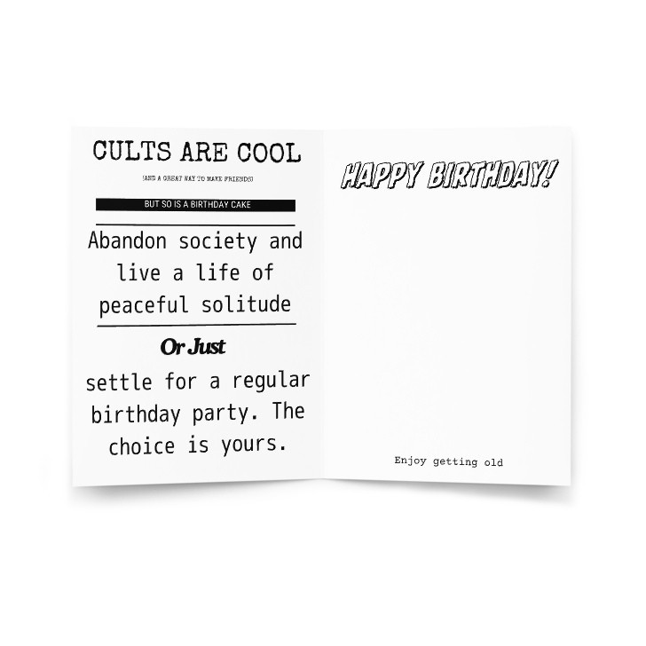 Join A Cult Birthday Card