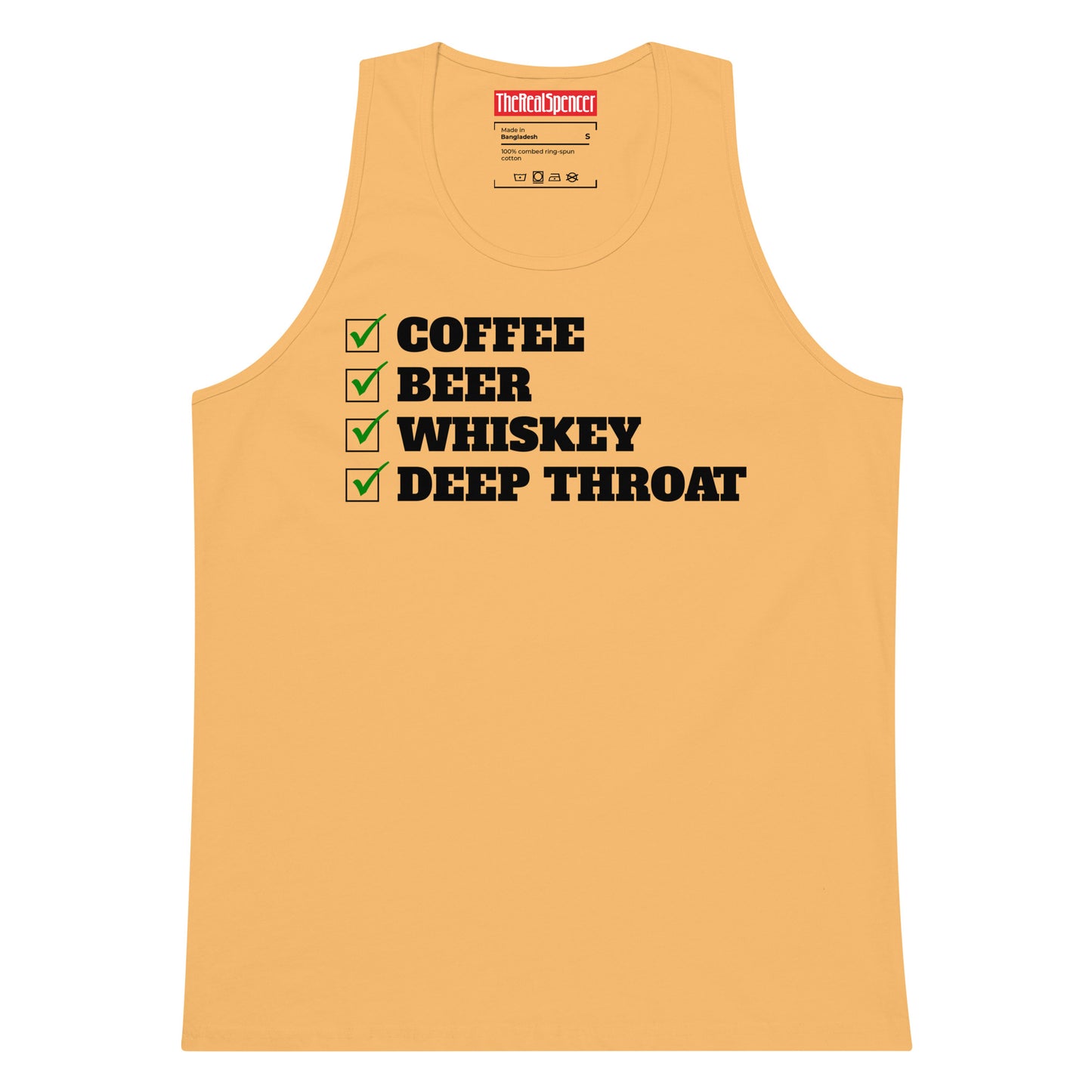 Coffee, Beer, Whiskey, Deep Throat Tank Top