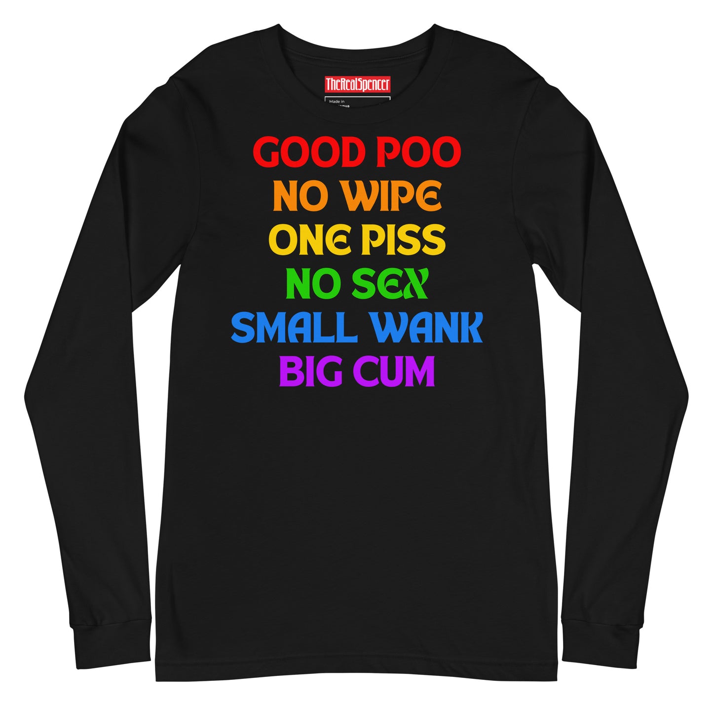 Good Poo No Wipe (Rainbow) Long Sleeve Tee