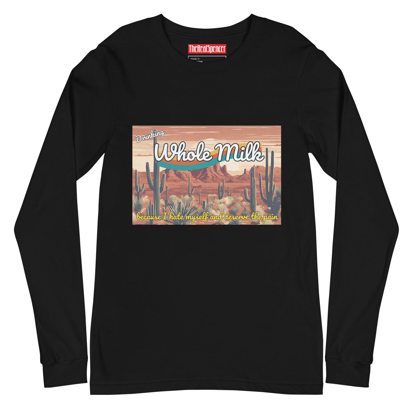 Drinking Whole Milk Long Sleeve Tee