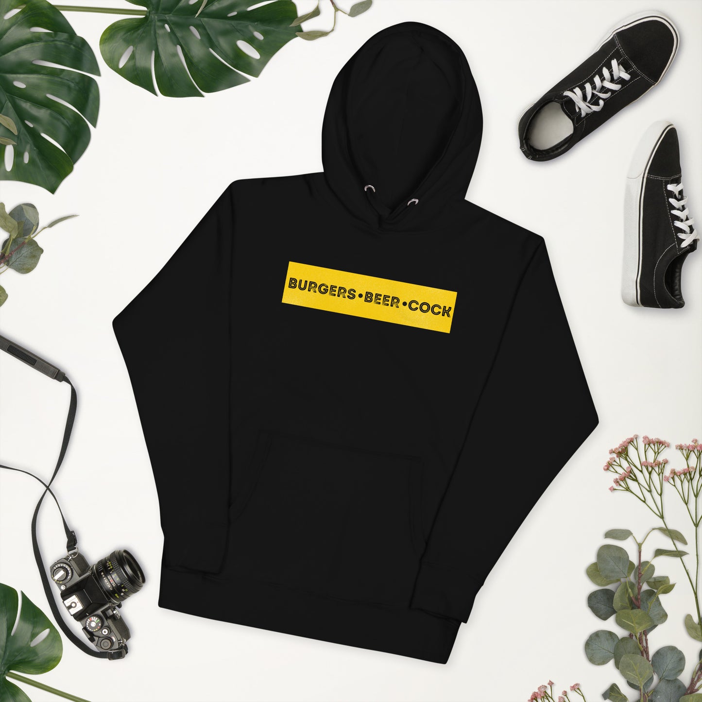 Burgers, Beer, Cock Hoodie