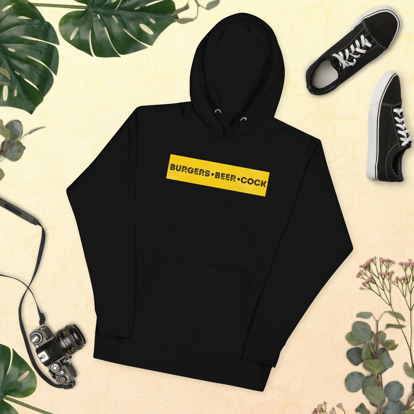 Burgers, Beer, Cock Hoodie