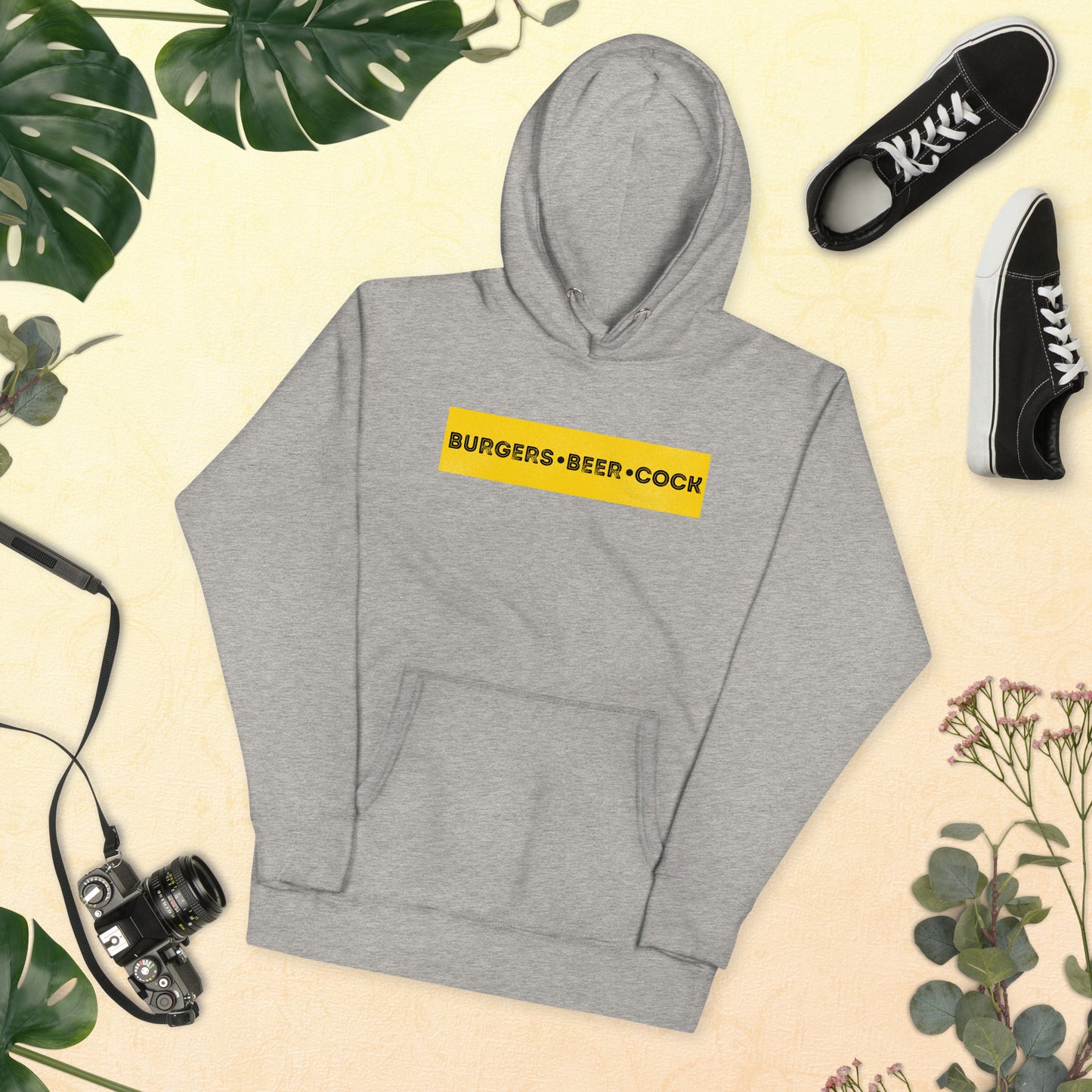Burgers, Beer, Cock Hoodie