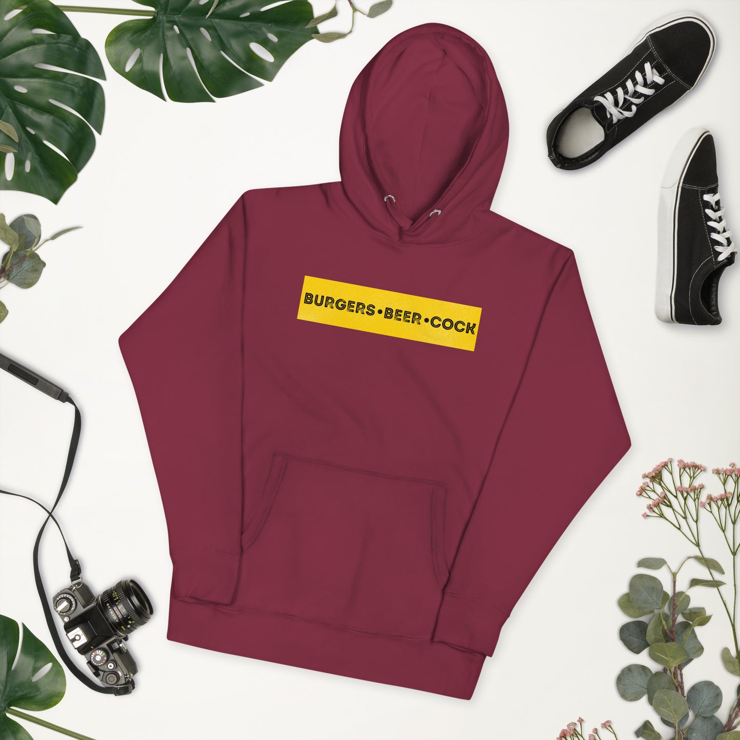 Burgers, Beer, Cock Hoodie