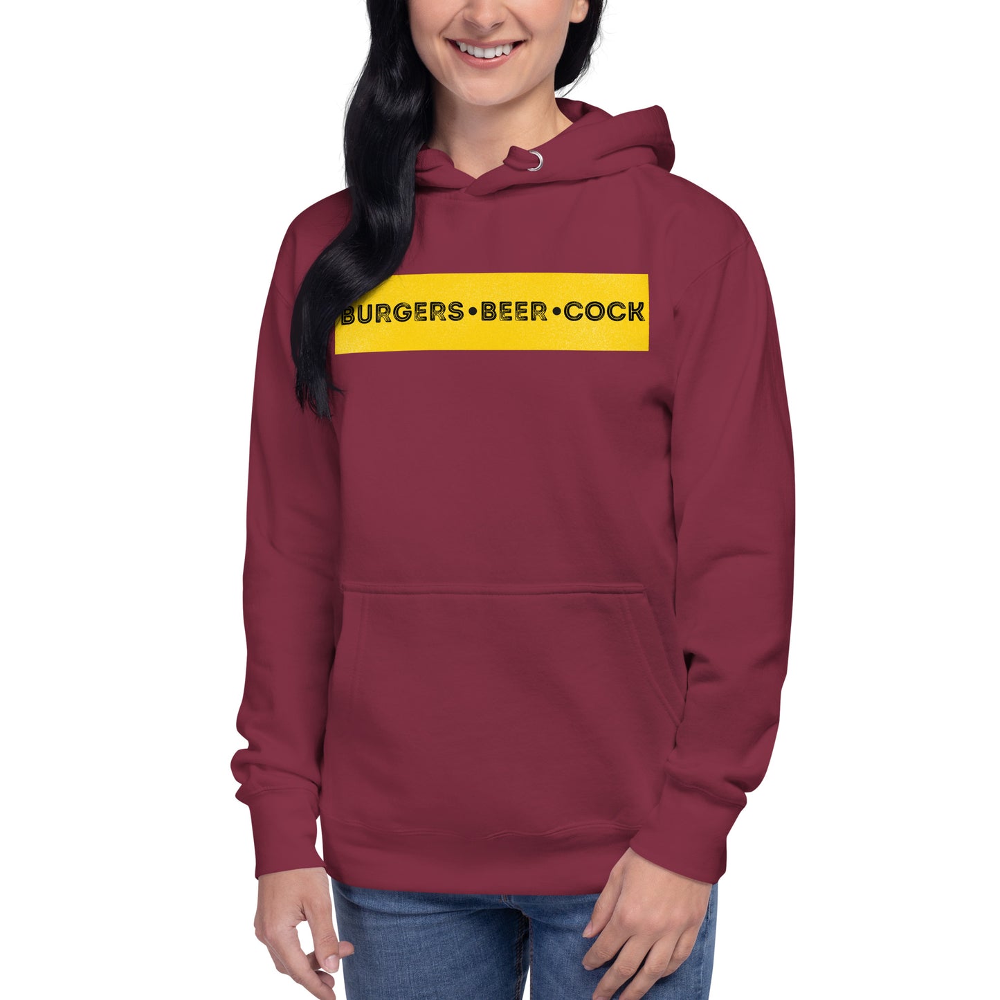 Burgers, Beer, Cock Hoodie