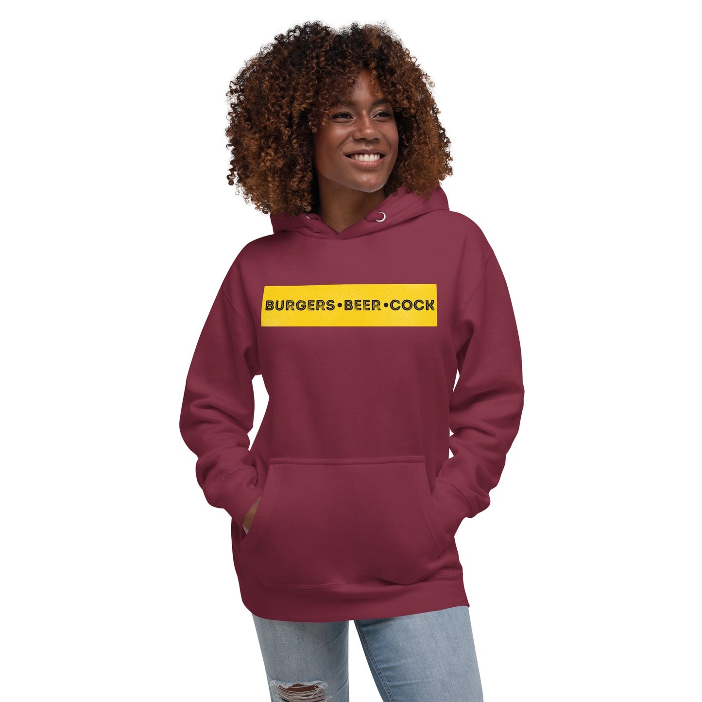 Burgers, Beer, Cock Hoodie