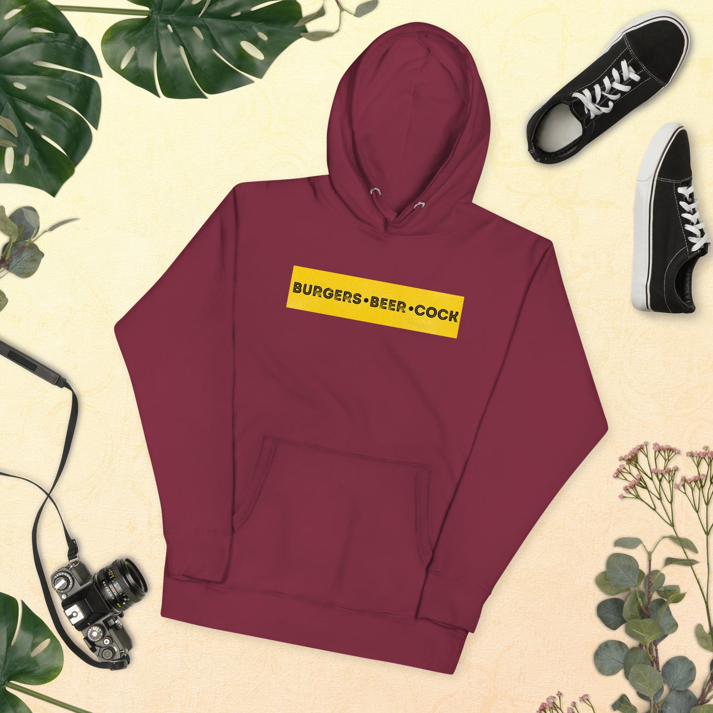 Burgers, Beer, Cock Hoodie