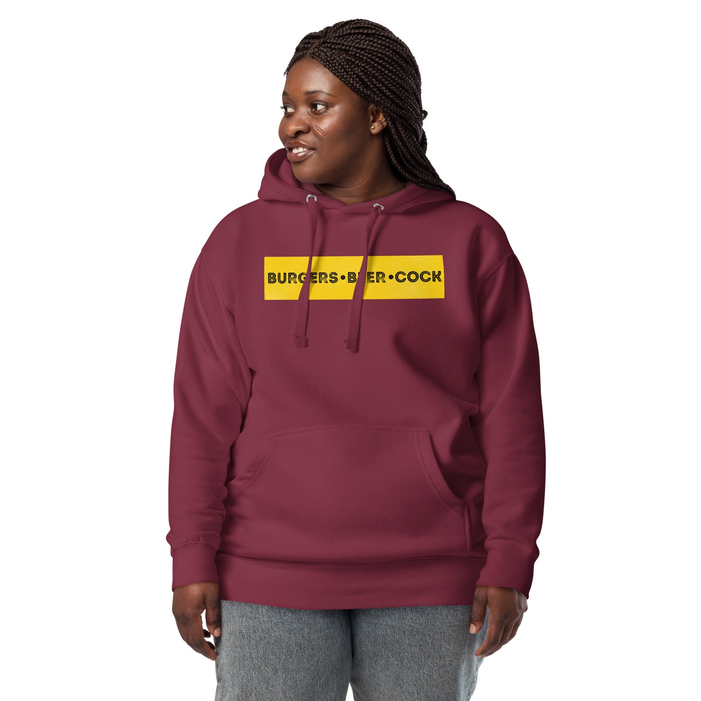 Burgers, Beer, Cock Hoodie