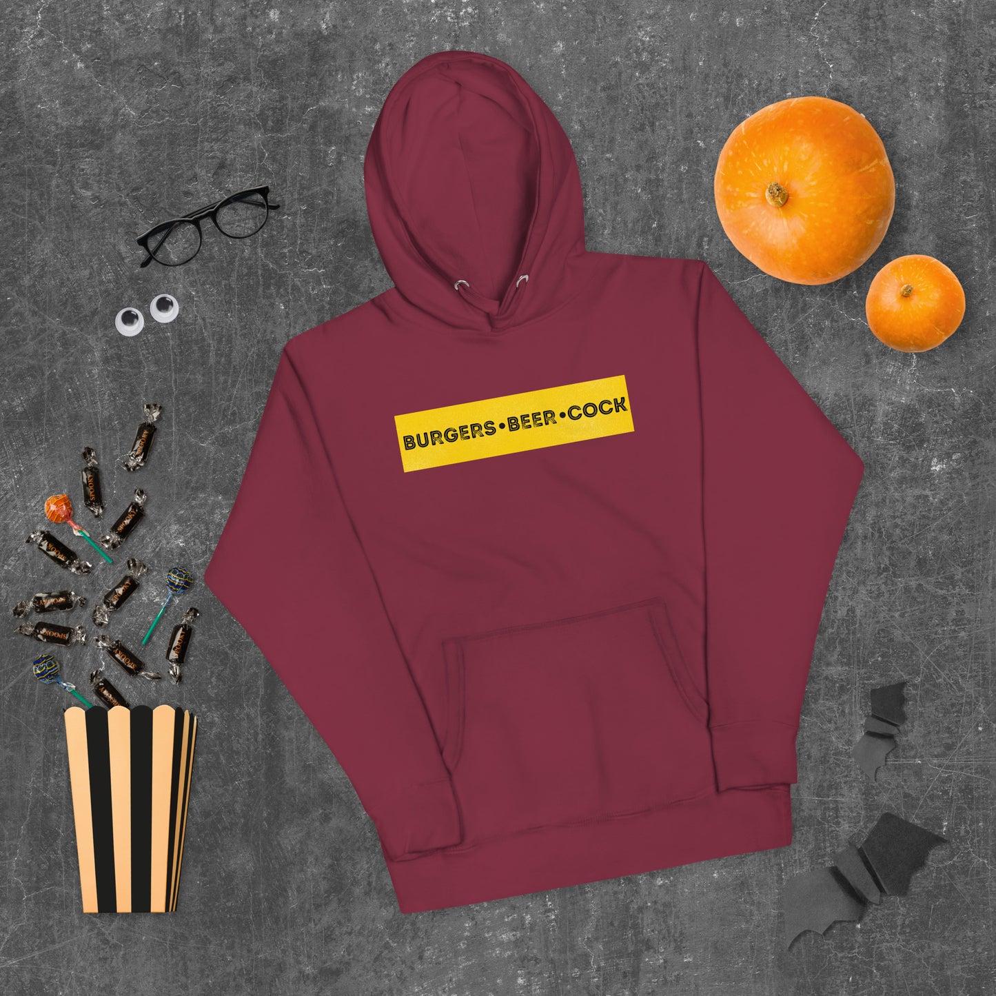 Burgers, Beer, Cock Hoodie