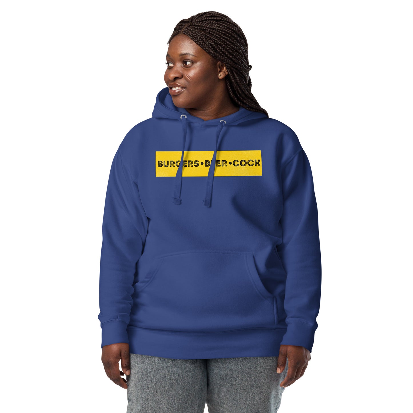 Burgers, Beer, Cock Hoodie