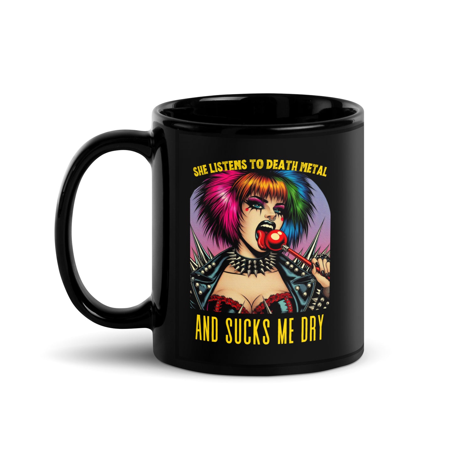 She Listens To Death Metal Mug