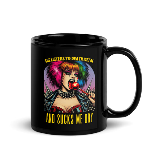 She Listens To Death Metal Mug