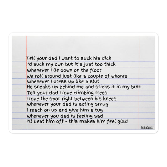 Tell Your Dad Sticker