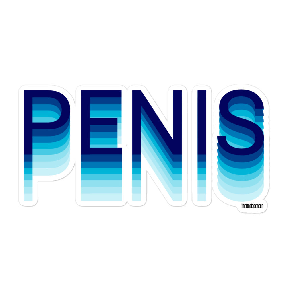 Penis (Blue Gradient) Sticker