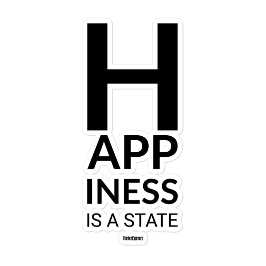 Happiness Is A State Sticker