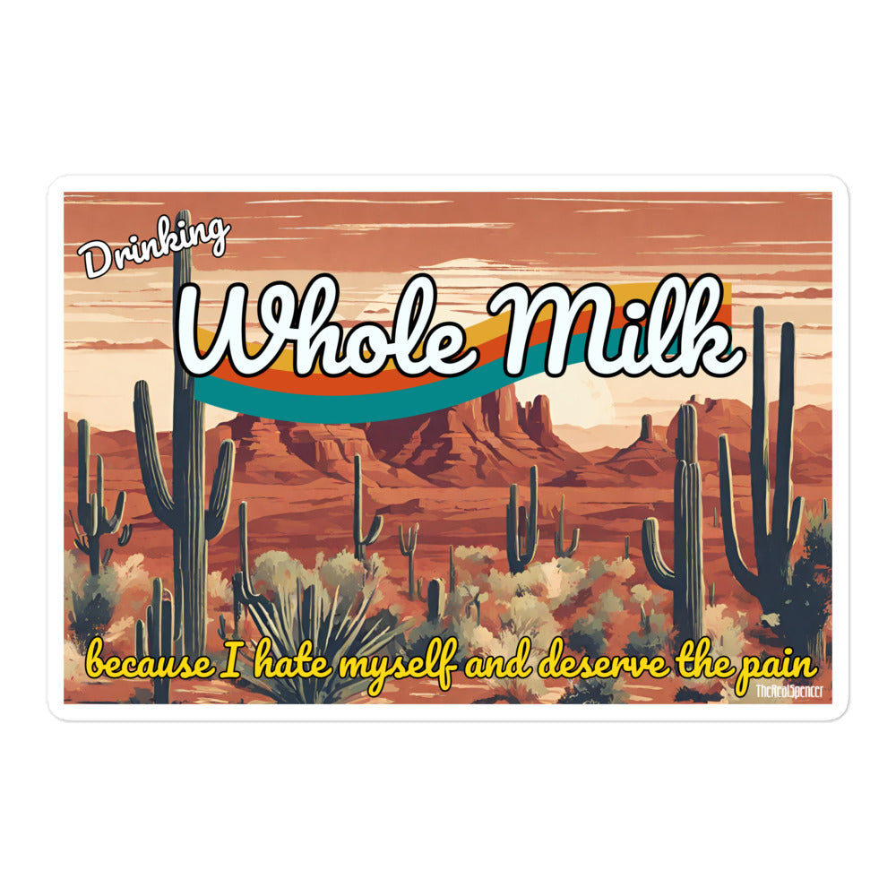 Drinking Whole Milk Sticker