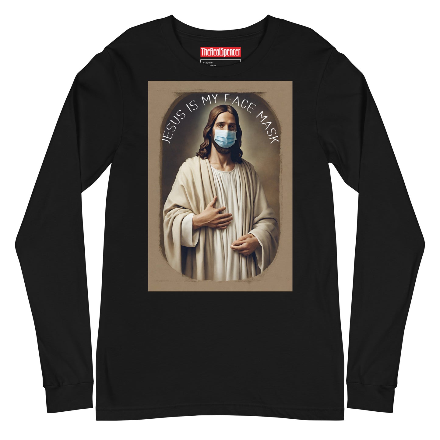 Jesus Is My Face Mask Long Sleeve Tee