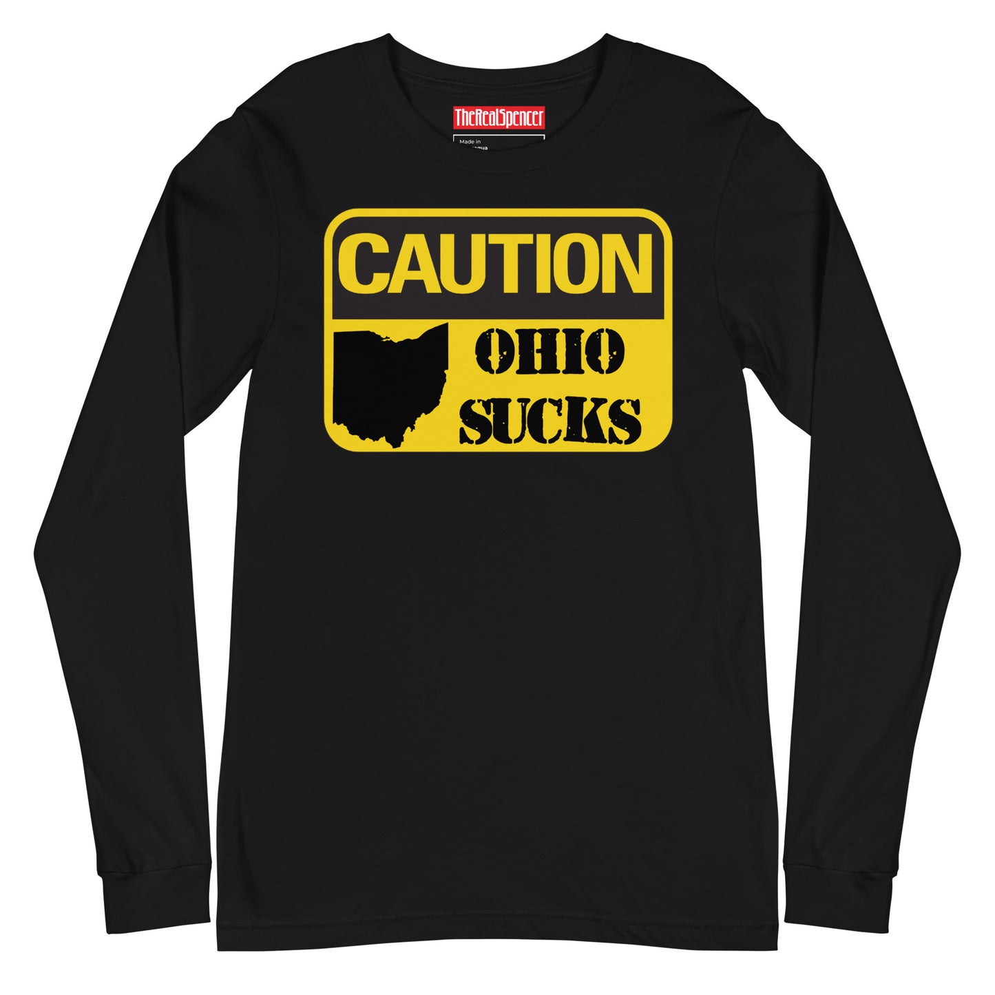 Caution Ohio Sucks Long Sleeve Tee