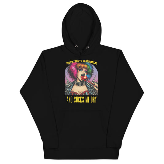 She Listens To Death Metal Hoodie